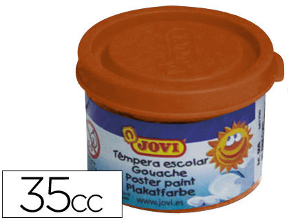 Bote 35 ml. témpera escolar Jovi marrón